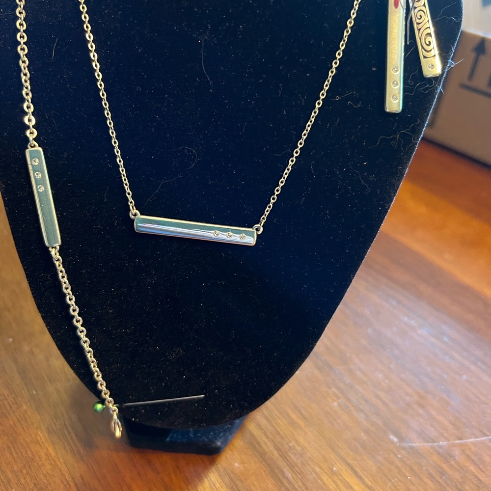 Brighton Bar Pendant Necklace, bracelet and Earring Set, Reversible